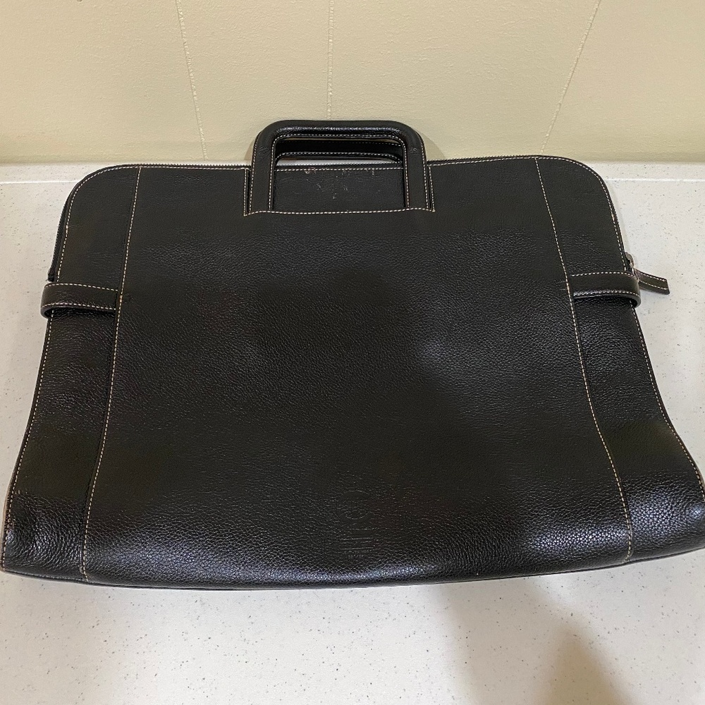 Coach Black Leather Briefcase